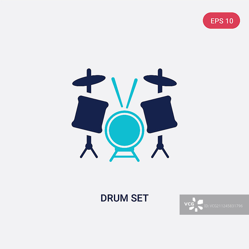 爱好概念双色架子鼓图标图片素材