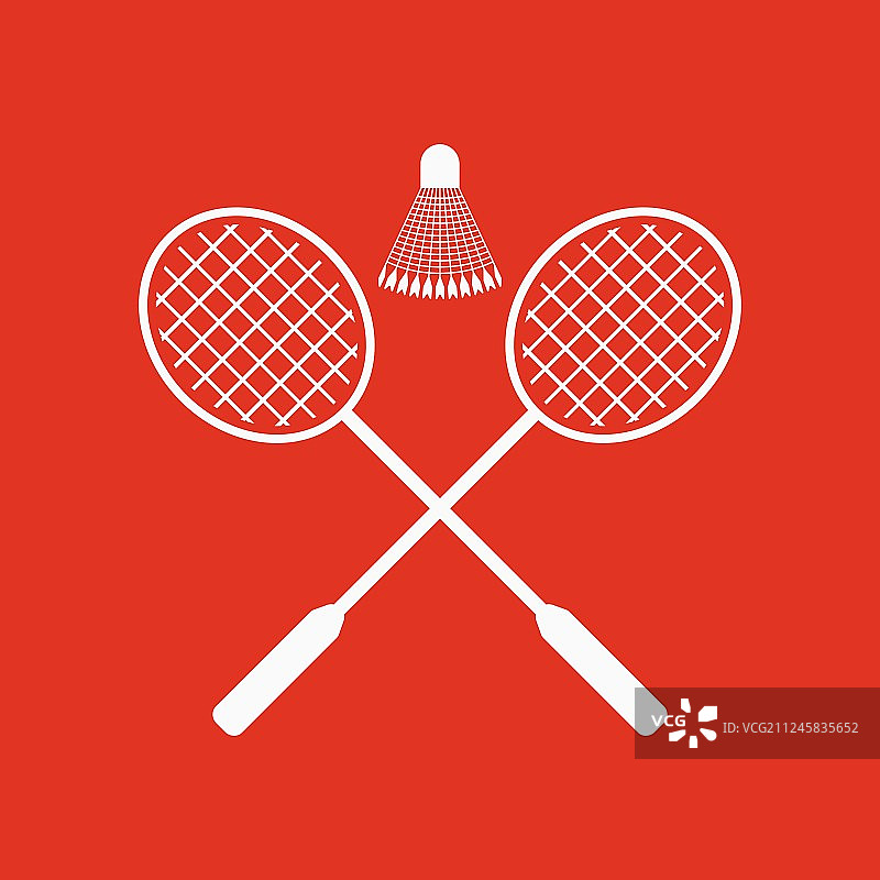 羽毛球运动图标（扁平风格）图片素材