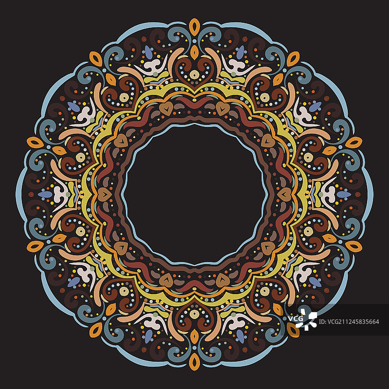 手绘花卉框架图片素材