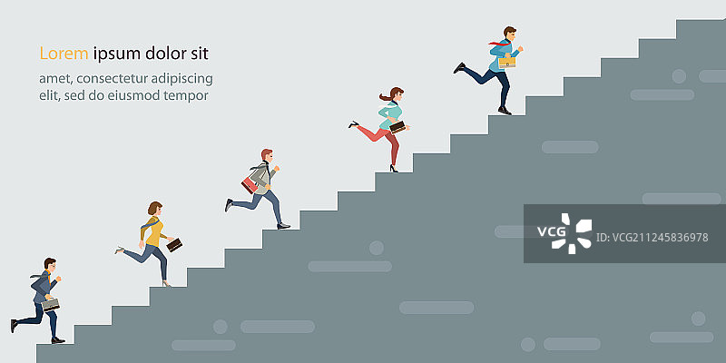 商务人士攀登高楼图片素材