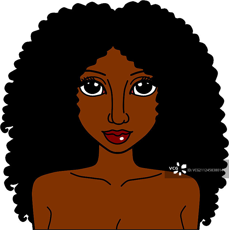 美丽的深色皮肤乌木黑人女人图片素材