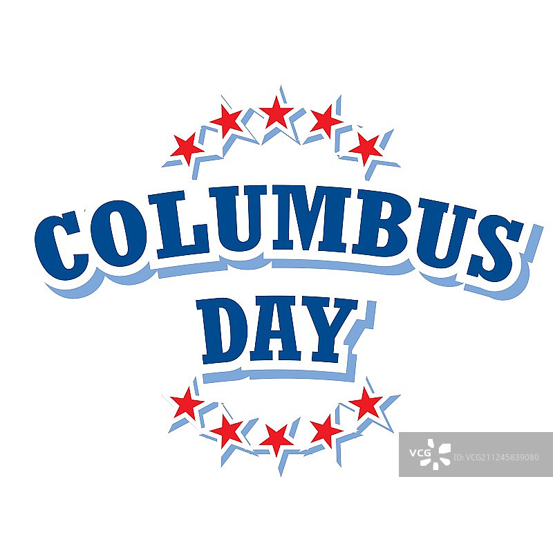 哥伦布日美国标志，白色背景隔离图片素材