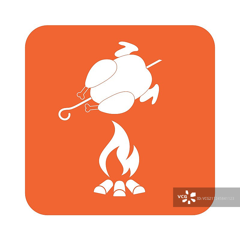 烤鸡肉图标图片素材
