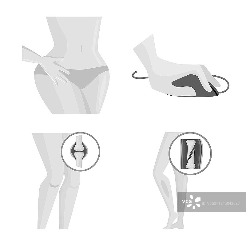 设计痛苦和受伤标志集图片素材