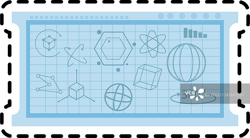 蓝色板上的数学计算图标图片素材