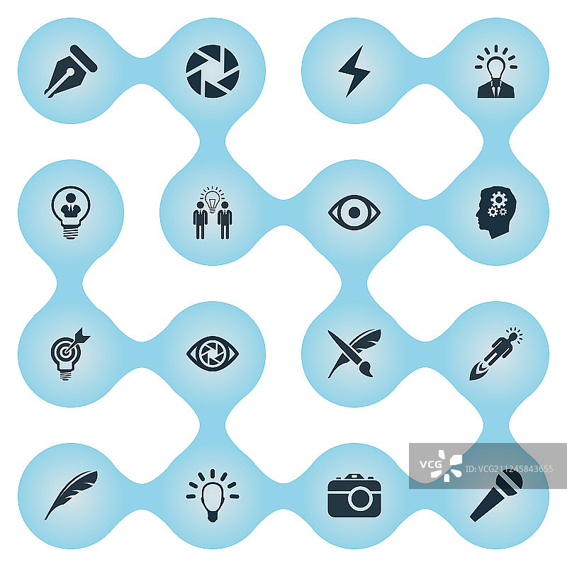 视觉艺术简约图标合集图片素材