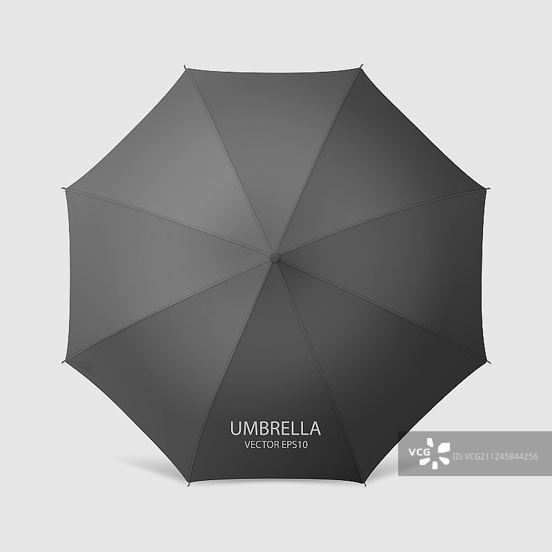 3D黑色空白雨伞渲染图片素材