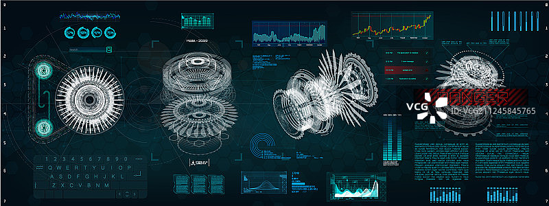 机械风格HUD示意图图片素材