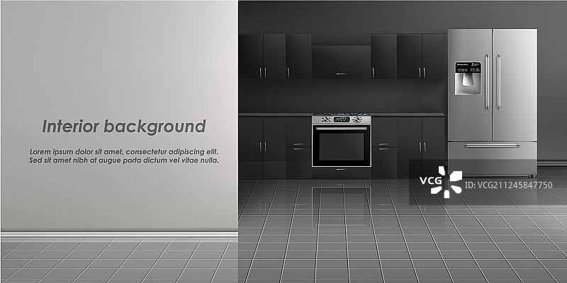 厨房室内样机图片素材