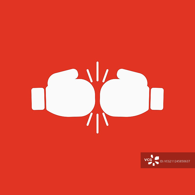 拳击偶像运动符号扁平风格图片素材