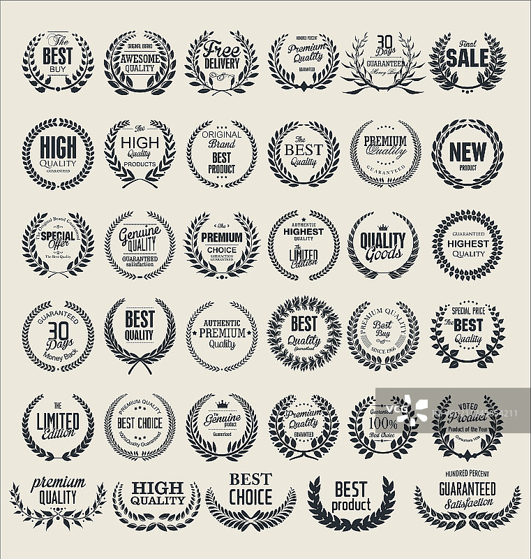 优质月桂花环合集2图片素材