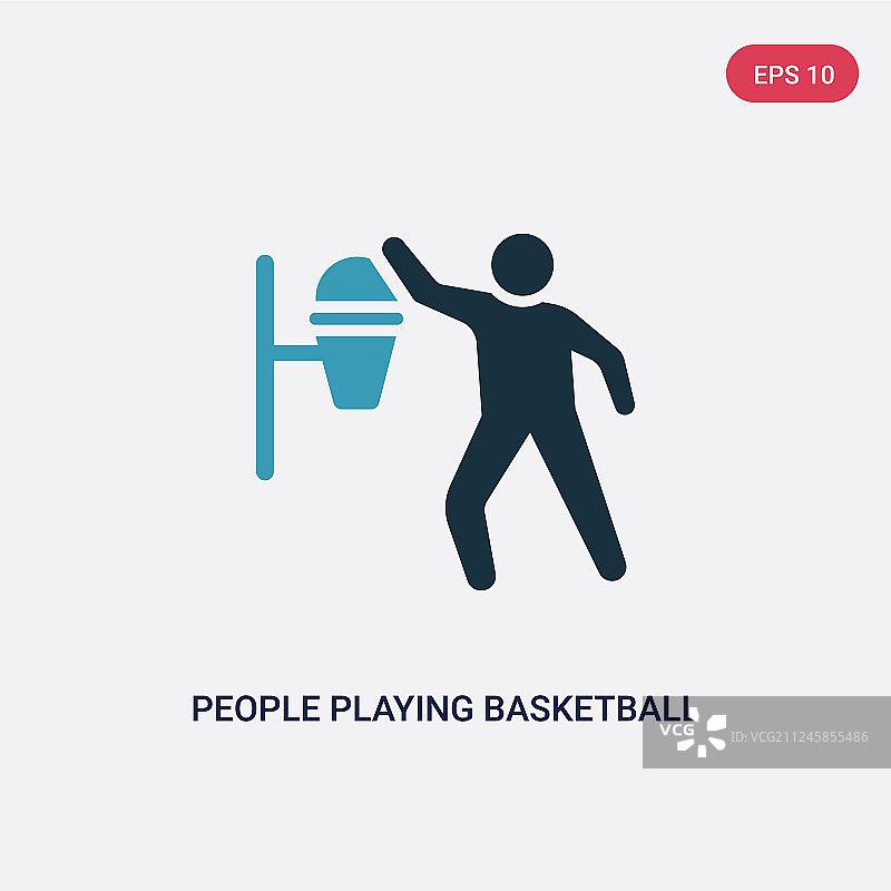 双色打篮球人群图标图片素材