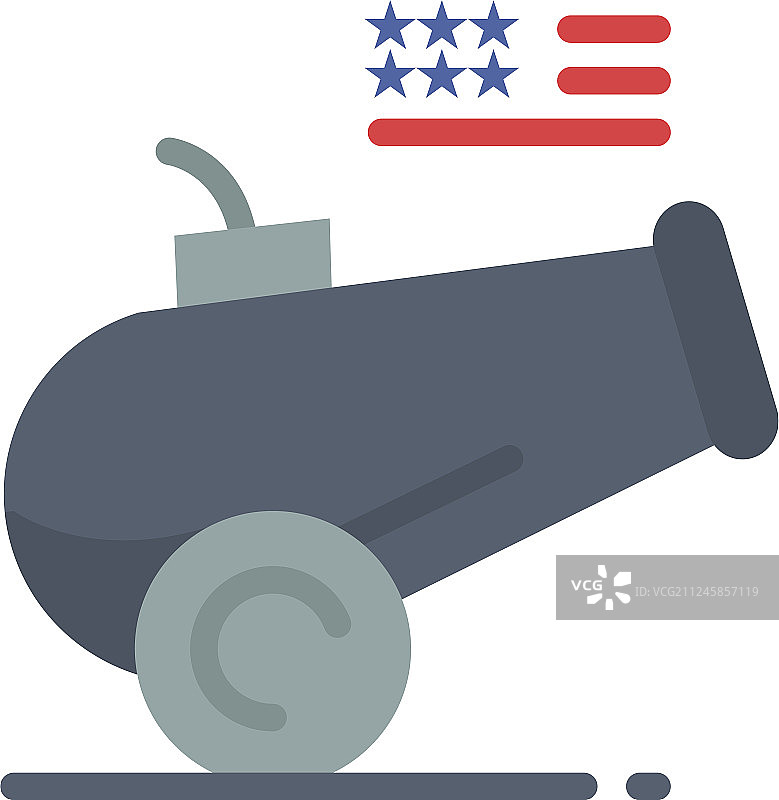 大炮榴弹炮迫击炮扁平风格图标图片素材