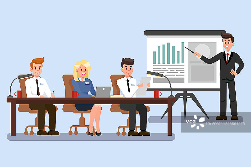 彩色商务会议图片素材