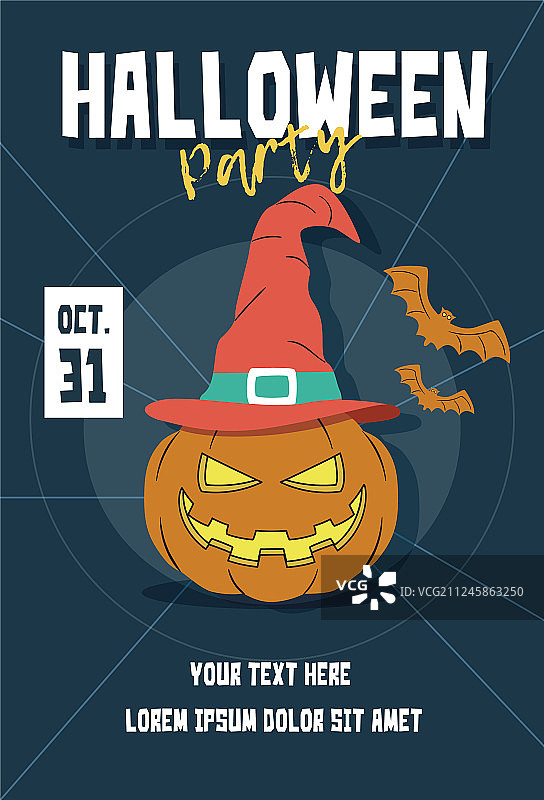 万圣节宣传单模板图片素材