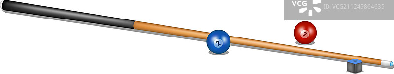 台球杆、巧克块和台球图片素材