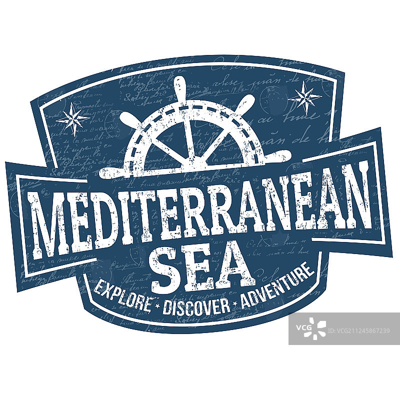 地中海风格标志或图章图片素材