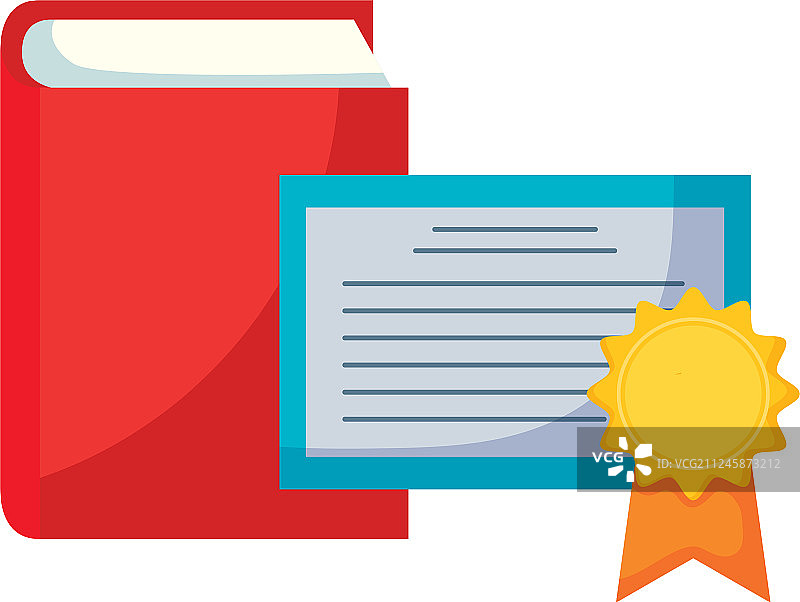 书本与毕业证书图片素材