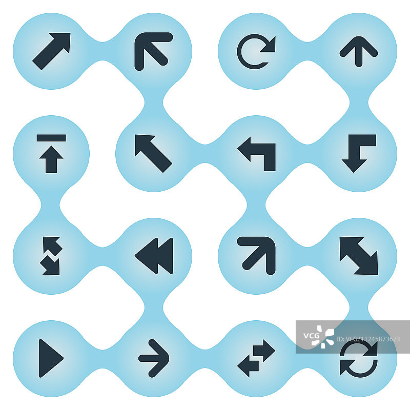 简约指针图标组合图片素材