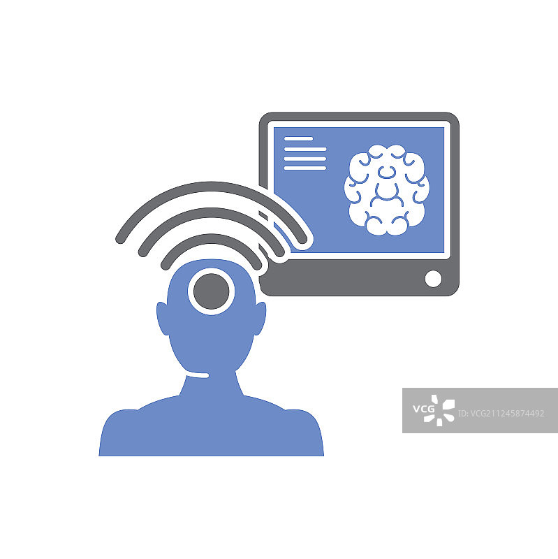 白色背景上的心灵感应图标图片素材