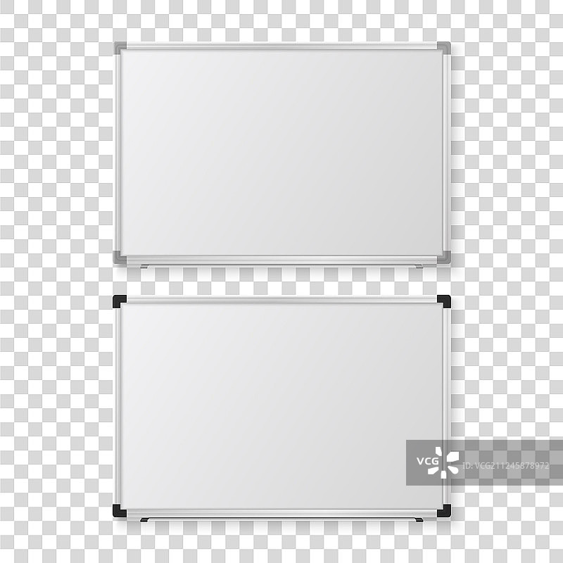 3D逼真空白磁性白板图片素材