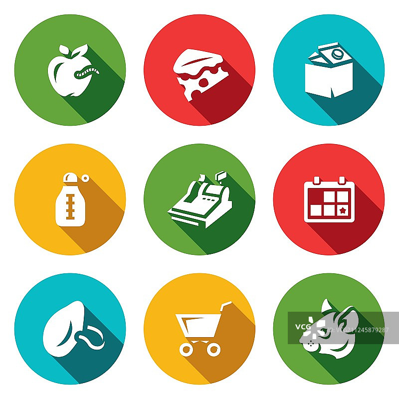 过期产品图标集：虫蛀的苹果图片素材