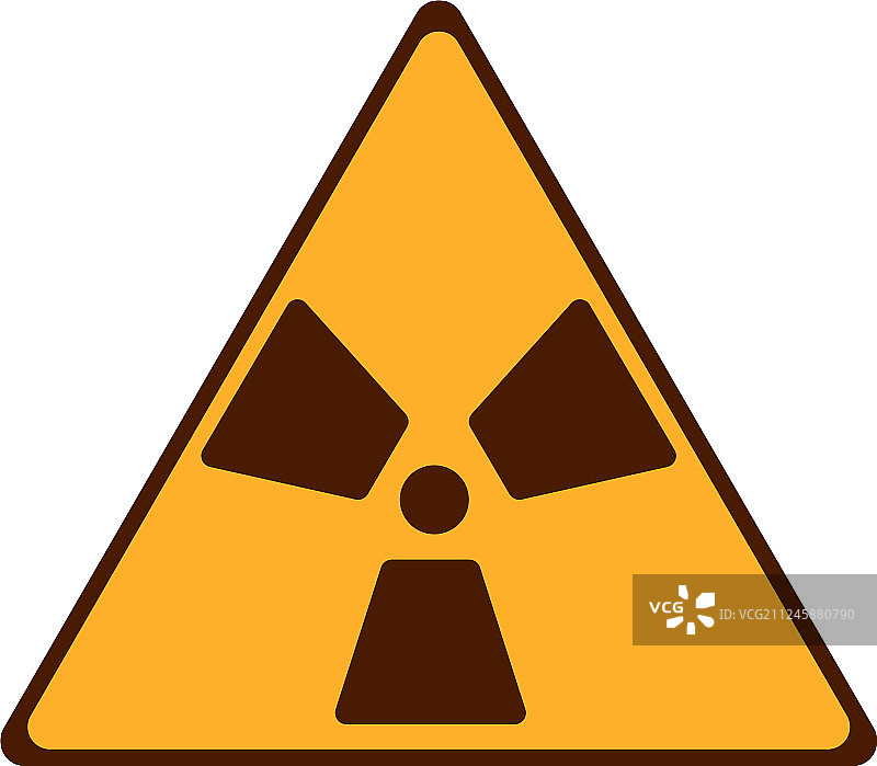 扁平辐射图标黄色辐射符号图片素材