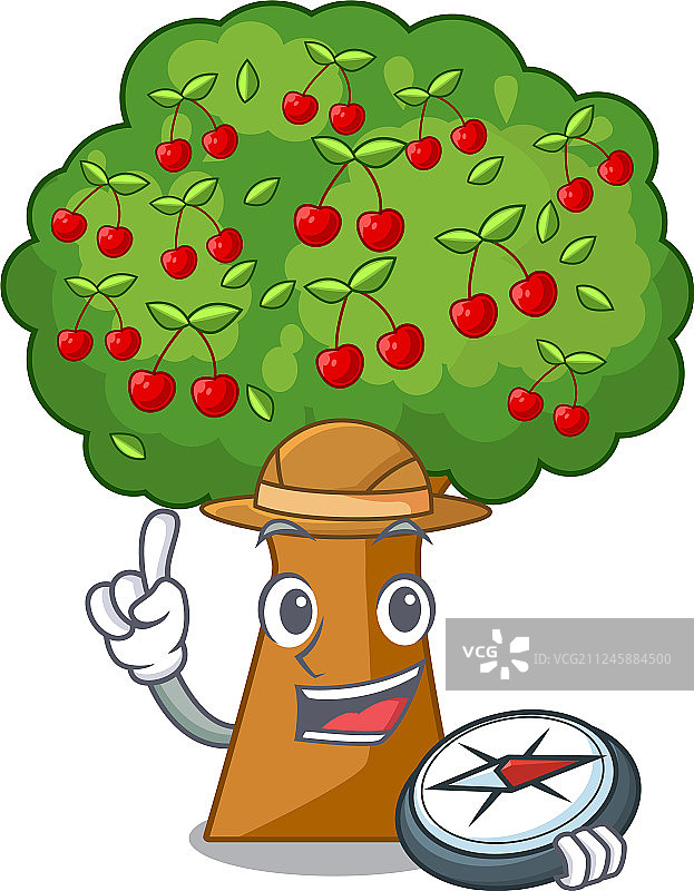 角色造型的探险家樱桃树玩具图片素材