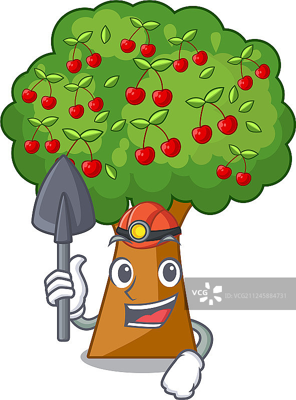 矿工樱桃树造型玩具图片素材