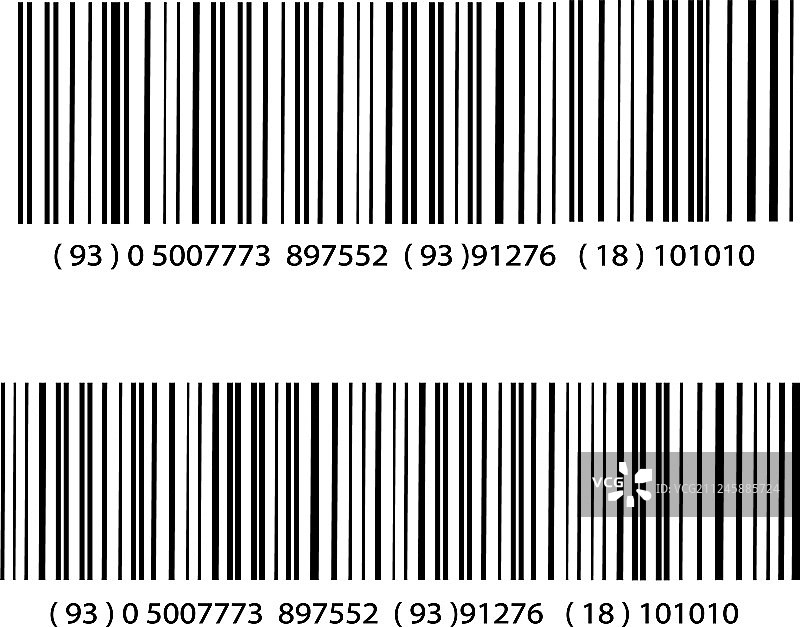 逼真条形码图标图片素材