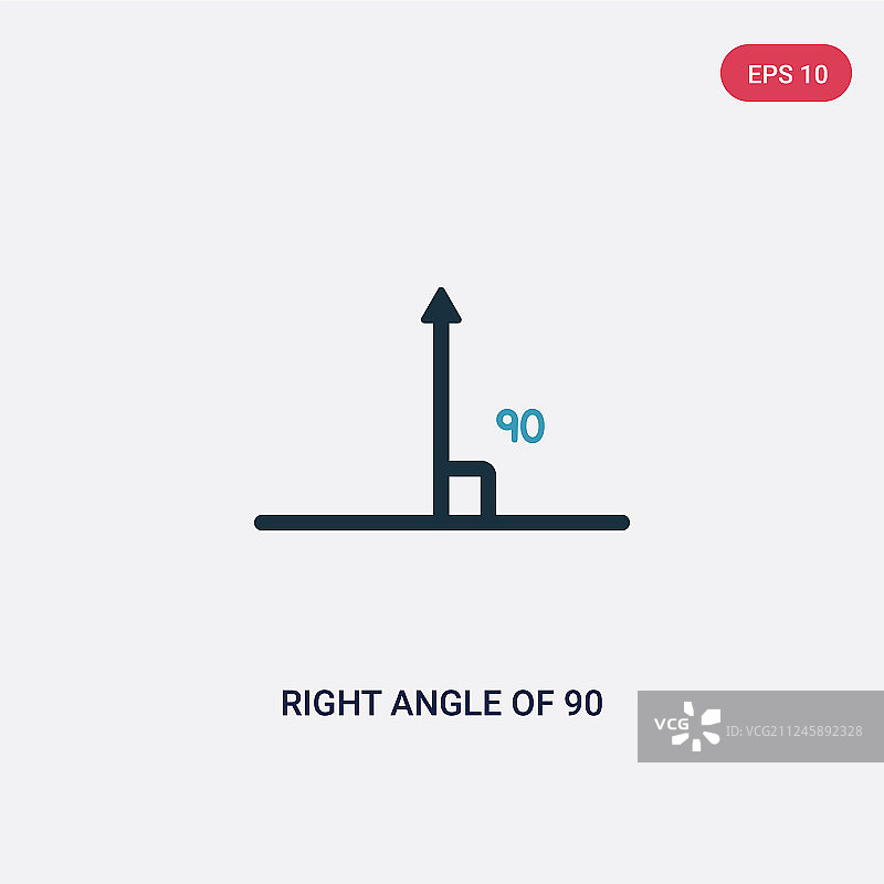 直角90度双色图标图片素材