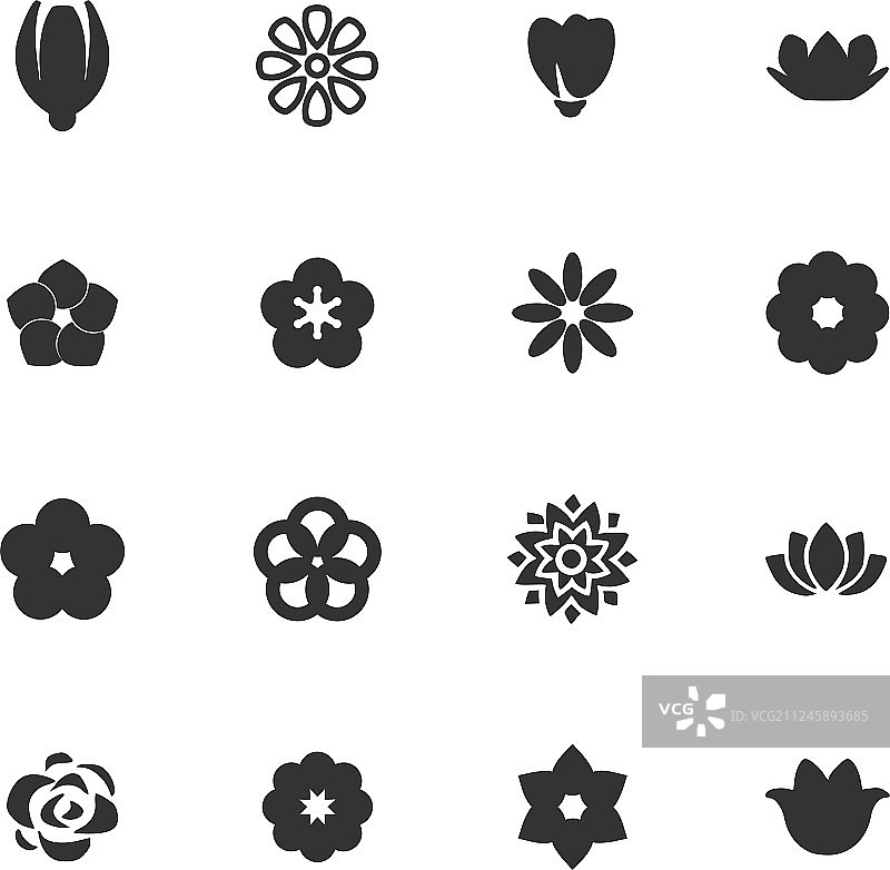 花朵图标合集图片素材