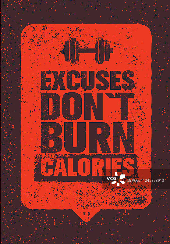 借口不燃烧卡路里运动与健身图片素材