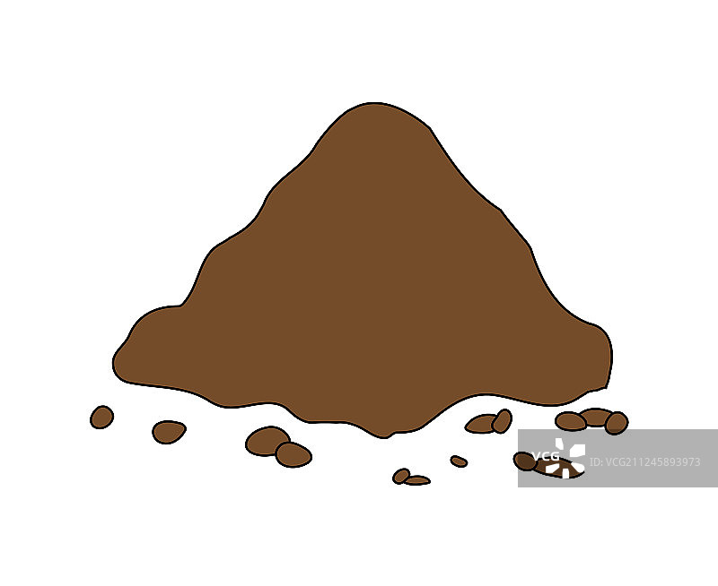 白色背景上的土堆图片素材