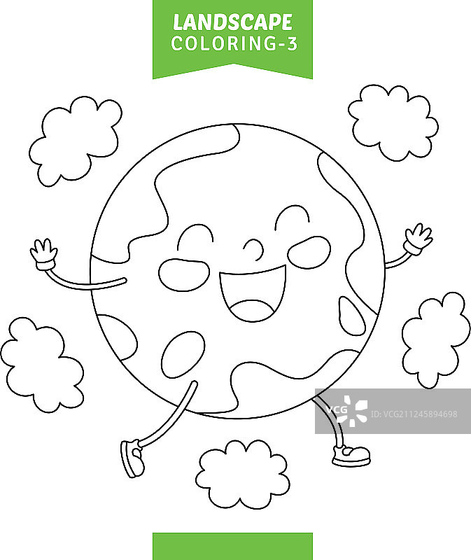 风景涂色页图片素材