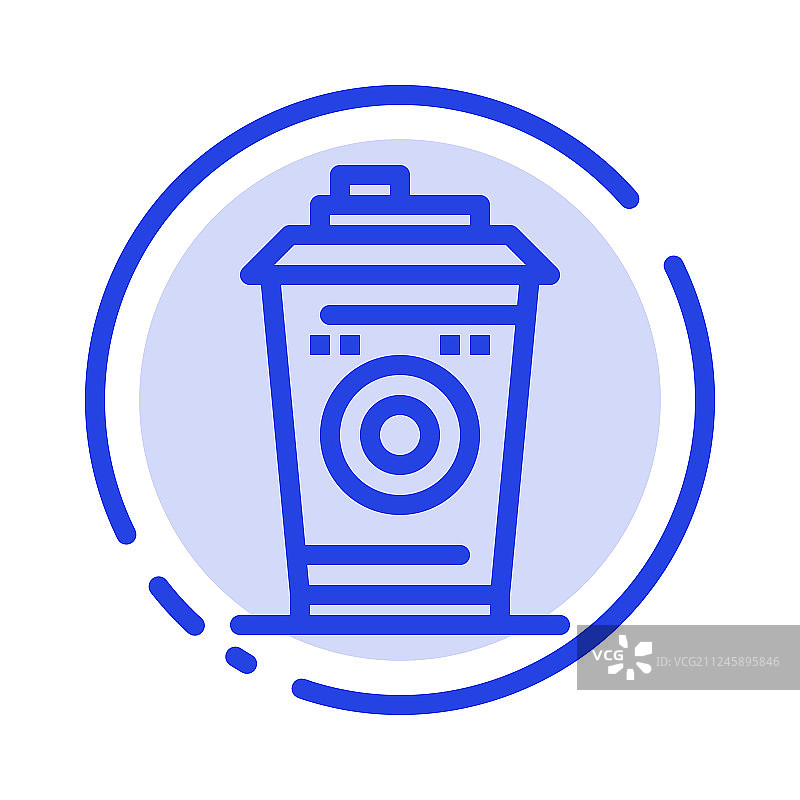 星巴克黑色咖啡蓝色波点咖啡杯图片素材