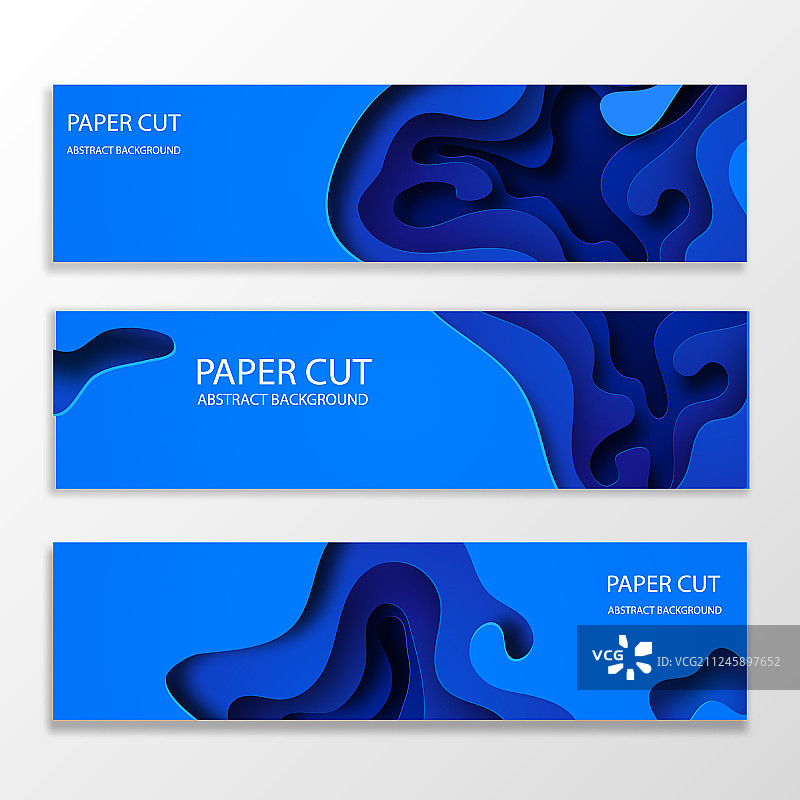 具有3D抽象蓝色的横幅banner图片素材