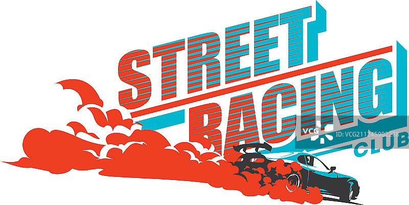 汽车烧胎：日本漂移赛车运动图片素材