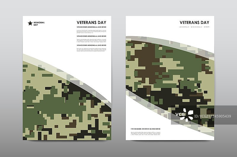 退伍军人节宣传册海报模板图片素材