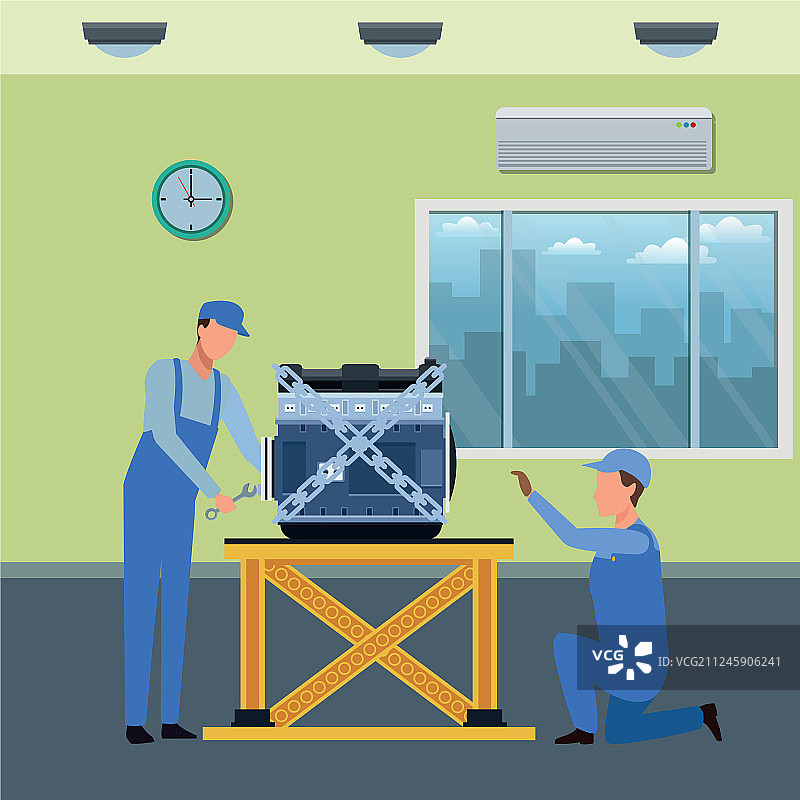 汽车服务制造卡通图片素材