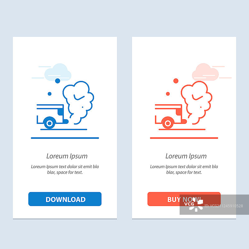 汽车尾气污染蓝红色素材图片素材