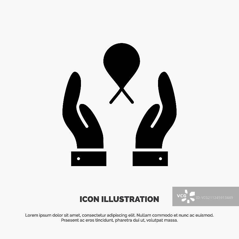 关爱乳腺癌，黑色丝带女性标志图片素材