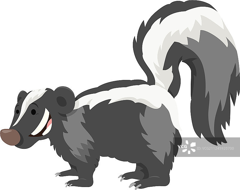 有趣的臭鼬动物卡通图片素材