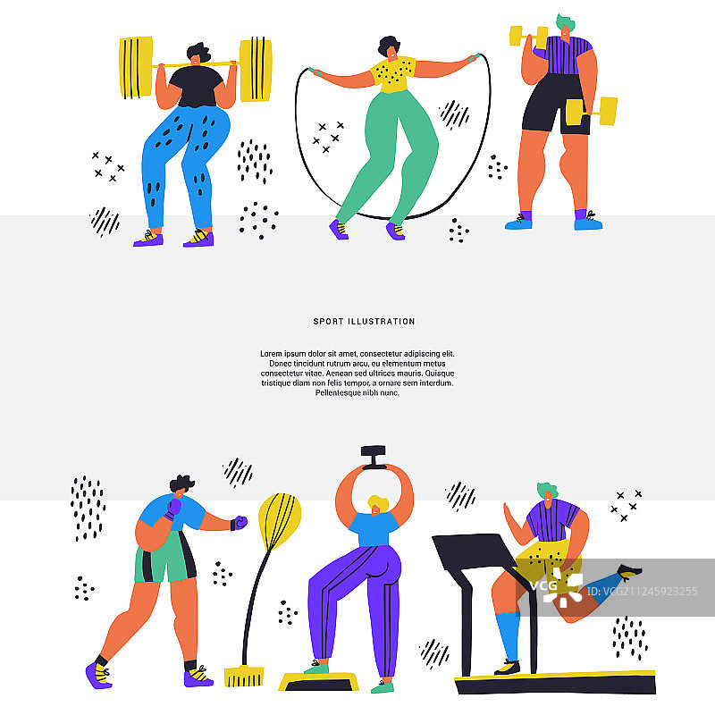 手绘扁平风格训练图片素材
