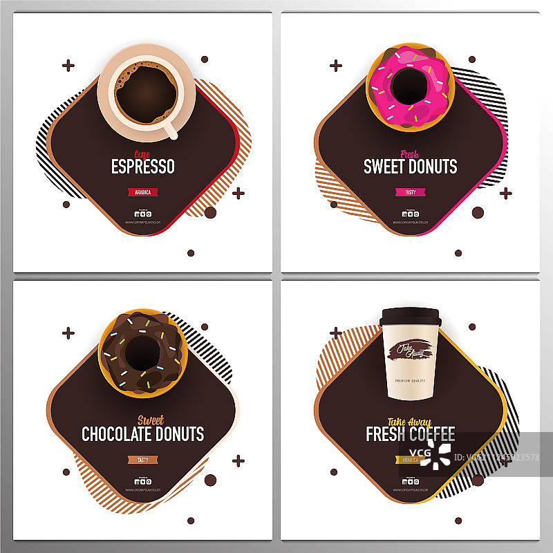 外带咖啡和甜点banner图片素材
