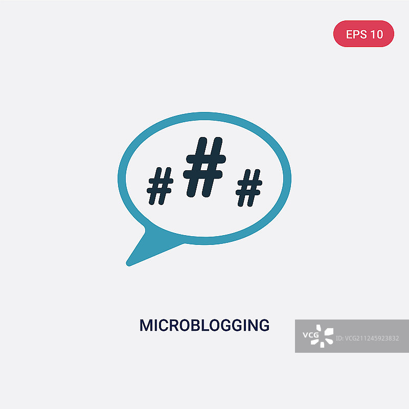 科技双色微博图标图片素材