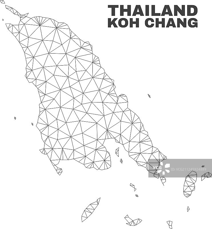 多边形网格象岛地图图片素材