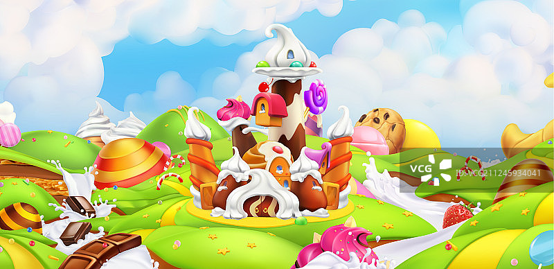 城堡全景背景图片素材