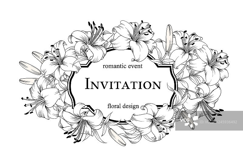 浪漫婚礼邀请卡图片素材