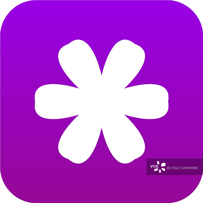 紫色数码花朵图标图片素材